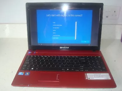 Packard Bell PEW91 EasyNote TK87 Red Laptop + Charger 15.6  Screen 320GB VGC • £59.95