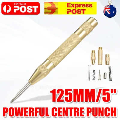 $5.95 • Buy 125MM Heavy Duty Automatic Centre Punch Brass Bodied Spring Loaded Auto Punch