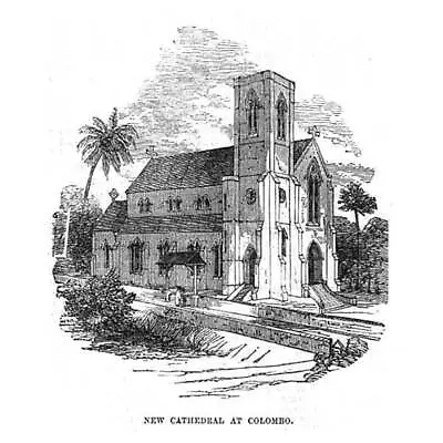 £4.99 • Buy CEYLON The New Cathedral At Colombo - Antique Print 1855