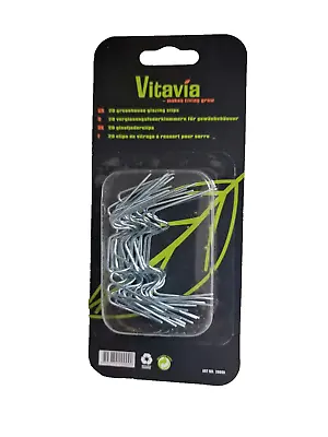 Greenhouse Vitavia Glass Glazing 20 Pack W Butterfly Clips.  Branded. Free P&P • £7.49