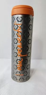 TEAVANA Silver/Orange Stainless Steel Travel Thermos Cup W Tea Basket Strainer I • $12.97