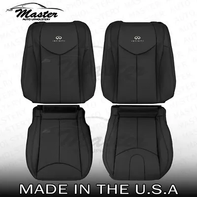 2009 - 2013 Fits Infiniti G37 CONVERTIBLE Black Leather Seat Covers Perforated • $322.52