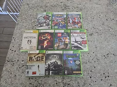 Lot Of 10 Xbox 360 Games UNTESTED Sonic Batman Resident Evil Rage Terraria Lego • $9.99