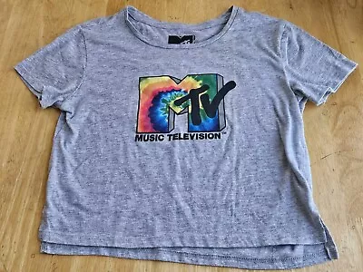 T117 MTV Juniors Crop Top T-shirt Size Large • £5.79