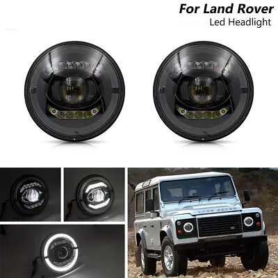 [E-mark] ECE LHD 7''inch LED Headlight Halo Ring For Land Rover Defender 90/110 • $269.99