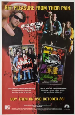 Viva La Bam Wildboyz Print Ad DVD Poster Art PROMO Original Margera Steve-O • $9.99