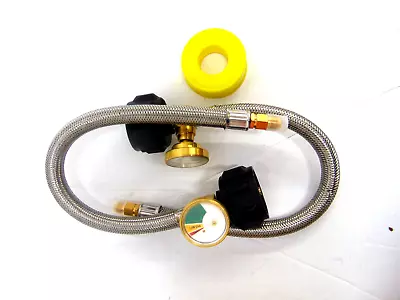 RV Propane Hose 2 Pack 15 Inch RV Gas Hose 1/4” Male NPT For Two-Stage Regulator • $23.39