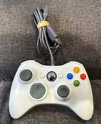 Wired White Controller For The Microsoft Xbox 360! ~ Works Great! Fast Shipping! • $19.99