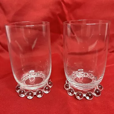 Imperial Candlewick Glass Tumbler 4 3/4  Set Of 2 Water Goblet Vintage • $10