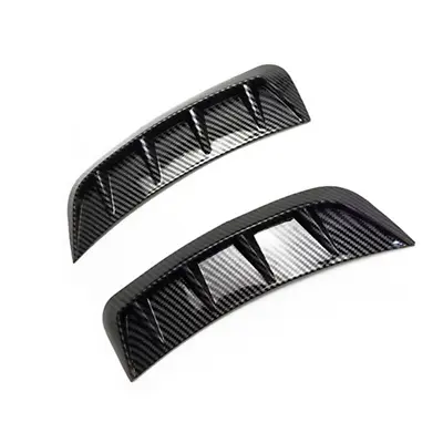 2Pcs Carbon Fiber Color Sticker For Car Air Vent Side Fender Wheel Arch Eyebrow • $20.60