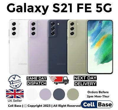 NEW Samsung Galaxy S21 FE  5G 128GB 256GB Unlocked Smartphone WITH BOX Re-SEALED • £269.99