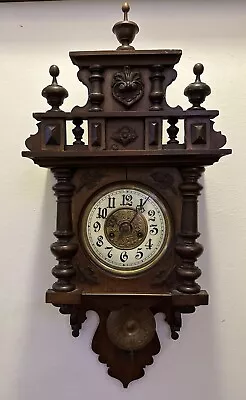 Antique German Vienna Swinger Wall Clock By Gustav Becker • $395