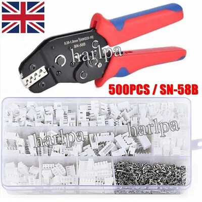 500Pc 2.54mm JST-XHP 2/3/4/5/6 Pin Housing Male/Female Pin Header Wire Connector • £6.85