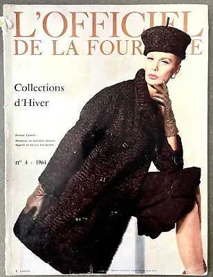 V Rare L'OFFICIEL DE LA FOURRURE #4 1964 Great Fur Fashion Hats And Ads PAN AM • $47.29