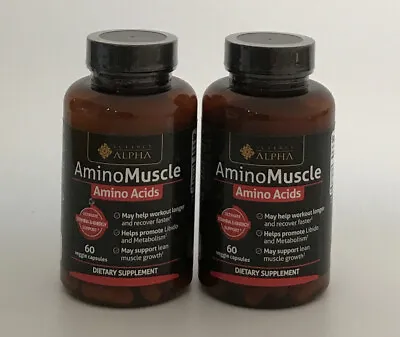 2  Amino Muscle By Alpha Science Muscle Builder Testosterone Booster Exp 6/2024 • $29.99