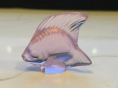 Lalique Pink Crystal Fish Sculpture • £120