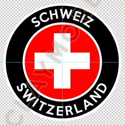 SWITZERLAND Schweiz Suisse Swiss Car STICKER ALPS Zürich Geneva Lucerne WATCH • £2.65