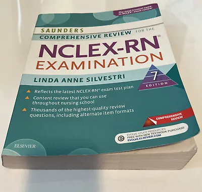 $21.40 • Buy Saunders Comprehensive Review For The Nclex-Rn Examination - Linda Silvestri