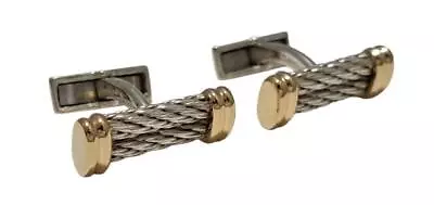 Authentic Hermes Cufflinks Combination K18 SV925 Silver Gold Chain From Japan • $685.72