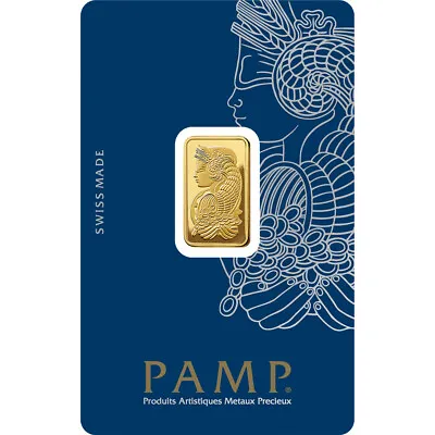 5 Gram Gold Bar - PAMP Suisse - Fortuna - 999.9 Fine In Sealed Assay • $424.54