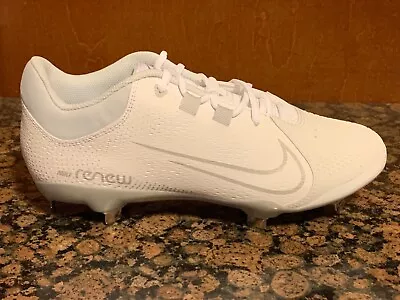 New Womens NIKE HYPERDIAMOND 4 PRO METAL SOFTBALL CLEATS CZ5920-100 WHITE/SILVER • $49.99