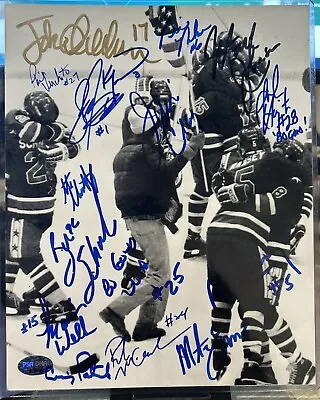 1980 Miracle On Ice Team USA Signed 8x10 Photo With 15 Sigs - PSA/DNA Cert • $399.96