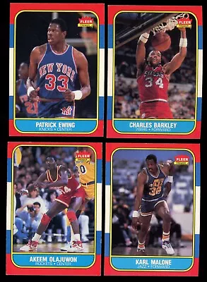 1986-87 Fleer Basketball Near Complete Set 131/132 Barkley Olajuwon Ewing HOF RC • $487