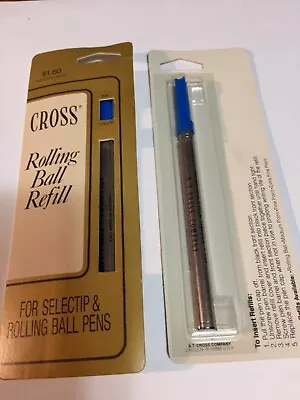 Cross - Blue Ink Rolling Ball Pen Refill 11B ~New Old Stock • $2