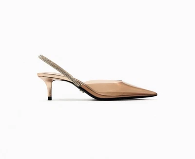 $50 • Buy Zara HEELED SLINGBACK VINYL SHOE Size-8