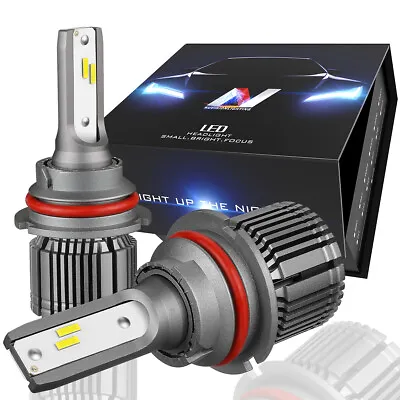 Pair 9007 Hb5 Led Headlight High/low Beam Fog Lamp Bulb Conversion Hid Kit W/fan • $27.98