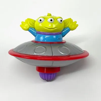 Vintage McDonald's Restaurant Disney Green Alien Spinning Top Toy • $3