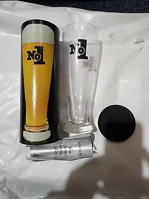 NO1 Large Beer Glass 1/2 Litre  Crown Corning  Australian Made  Original Tube • $19.95