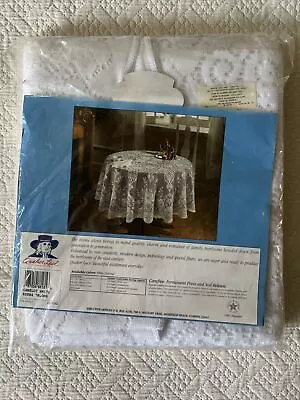 Vintage QUAKER LACE 60x84 Oblong Camelot White TABLECLOTH New In PKG • $19.99