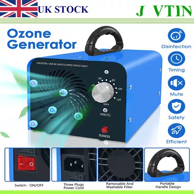 32000mg/h Home Ozone Generator Machine Air Purifier Ioniser Bedroom Cleaner Pets • £36.99