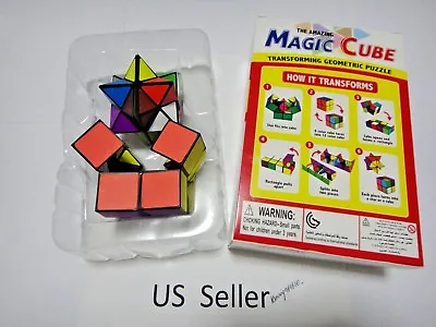 2in1 The Amazing Magic Cube Transforming Geometric Puzzle Brain Teaser US Seller • $9.41