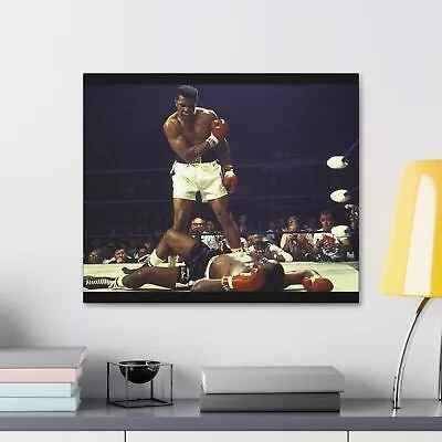 Muhammad Ali Sonny Liston Knockout Canvas Gallery Photo Poster  • $14.99