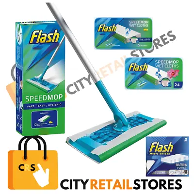 £16.45 • Buy Flash Speed MOP Or Refill Starter Kit Or Refills Wet Cloth - As Seen On TV!