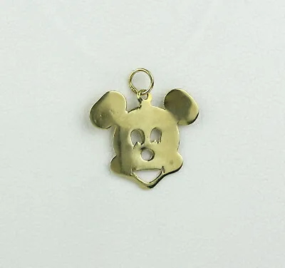 14k Yellow Gold Mickey Mouse Cutout Pendant • $89