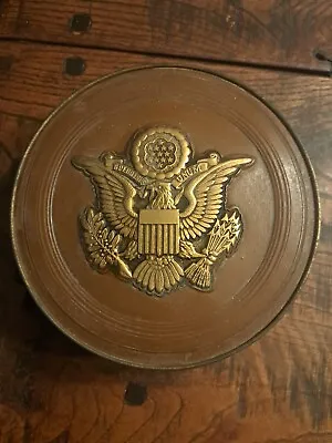 8  Vintage Mrs Stevens Candies Chicago Eagle Epluribus Unum Metal Tin • $55