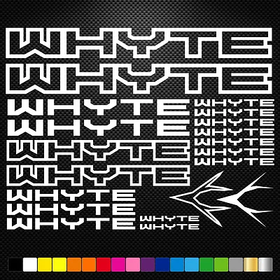 FITS Whyte Vinyl Stickers Sheet Bike Frame Cycle Cycling Bicycle Mtb Road • $14.08