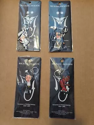 Lot Of Four Rare Michael Jackson Memorial Rubber Collectible Keychains • $99.99