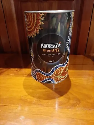 Nescafe Blend 43 TIN Ltd Edition J DONOVAN Kuka Yalanji Aboriginal   Rare 1kg  • $10