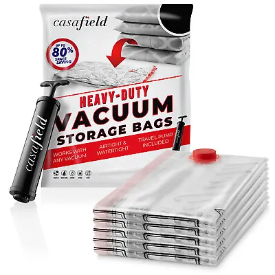 $16.99 • Buy Vacuum Space Storage Saver Bags With Hand Pump - Organize, Compress & Store