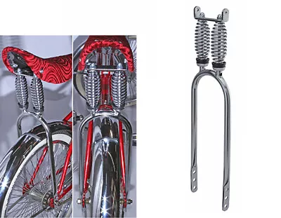 20  Long Unique Vintage Lowrider Dual Steel Suspension Sissy Bar In Chrome. • $74.99