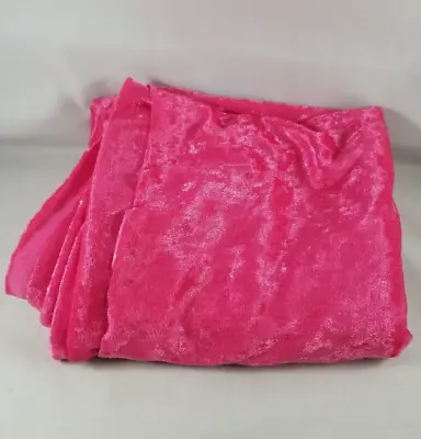 Pink Stretch Velvet Fabric 36 X 59  Material Remnant • $11.98