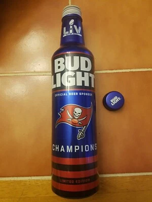 $5.99 • Buy Bud Light Tampa Bay Buccaneers Super Bowl Champions Aluminium Beer Bottle 