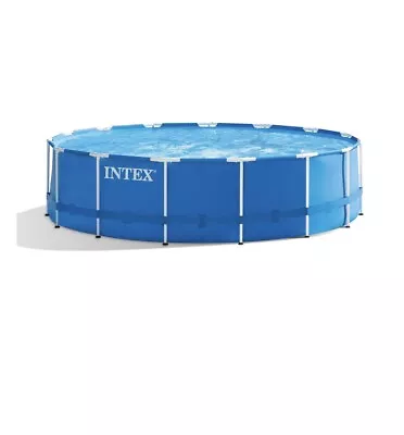Intex 15' X 48  Metal Frame Above Ground Swimming Pool Set *New* • $480
