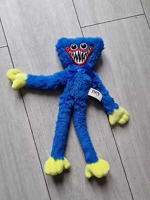 Official Poppy Playtime 34cm Blue Scary Huggy Wuggy Supersoft Plush Toy • £20