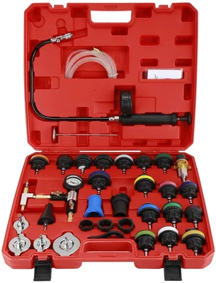 $103.54 • Buy 33pcs Radiator Pressure Tester Pneumatic Vacuum Cooling System Purge Refill Kit
