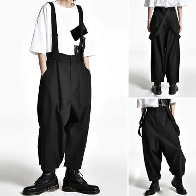 Fashion Mens Strappy Dungaree Jumpsuits Overalls Bibs Pants Long Trousers Plus • $21.12